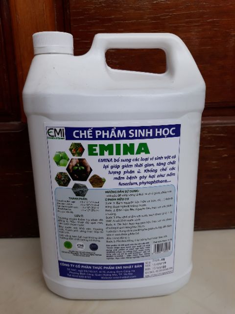 Chế phẩm EMINA  ủ phân cá bánh dầu, tưới gốc phun lá phòng bệnh cho cây