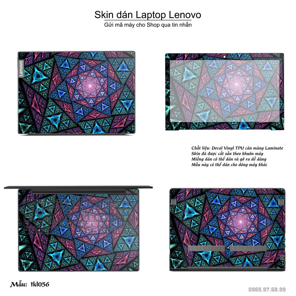 Skin dán Laptop Lenovo in hình thiết kế _nhiều mẫu 6 (inbox mã máy cho Shop)