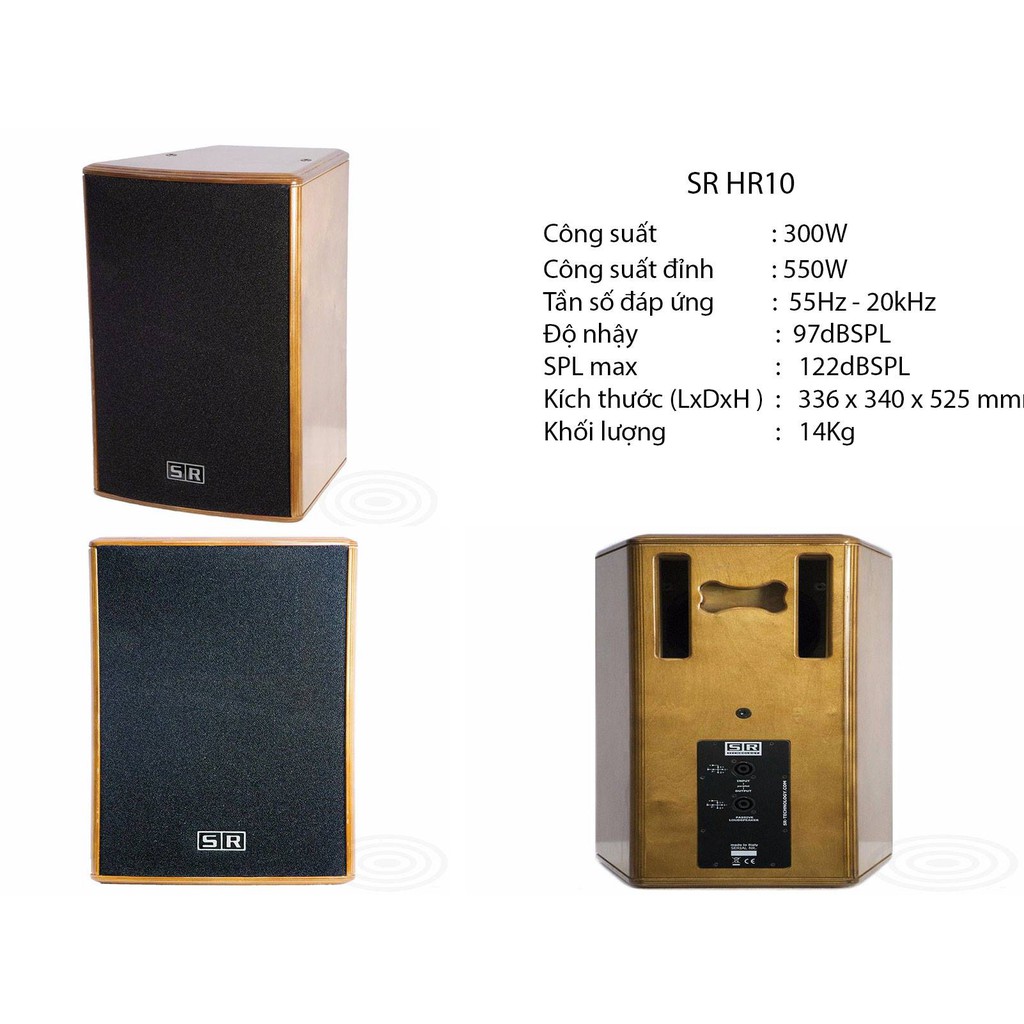 Loa karaoke chuyên nghiệp Italy SR HR10 nhập khẩu