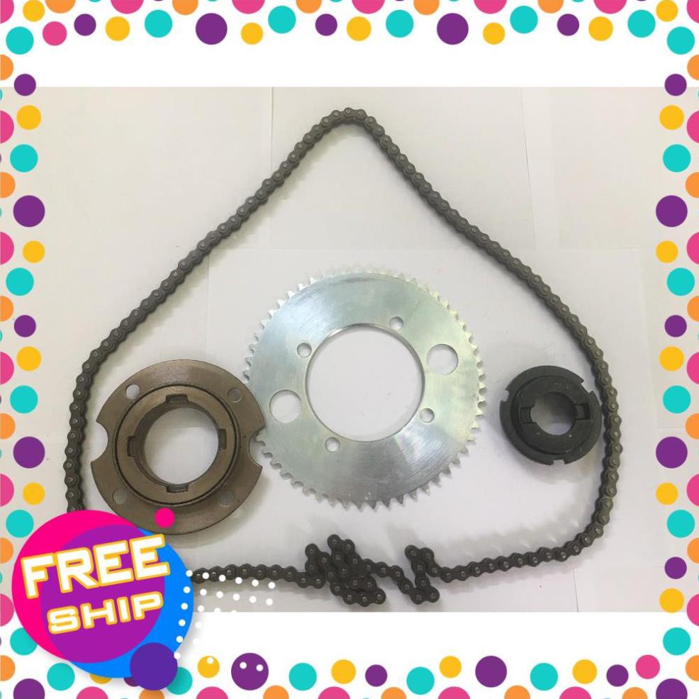 Trọn bộ nhông đĩa xích líp chế gắn xe đạp