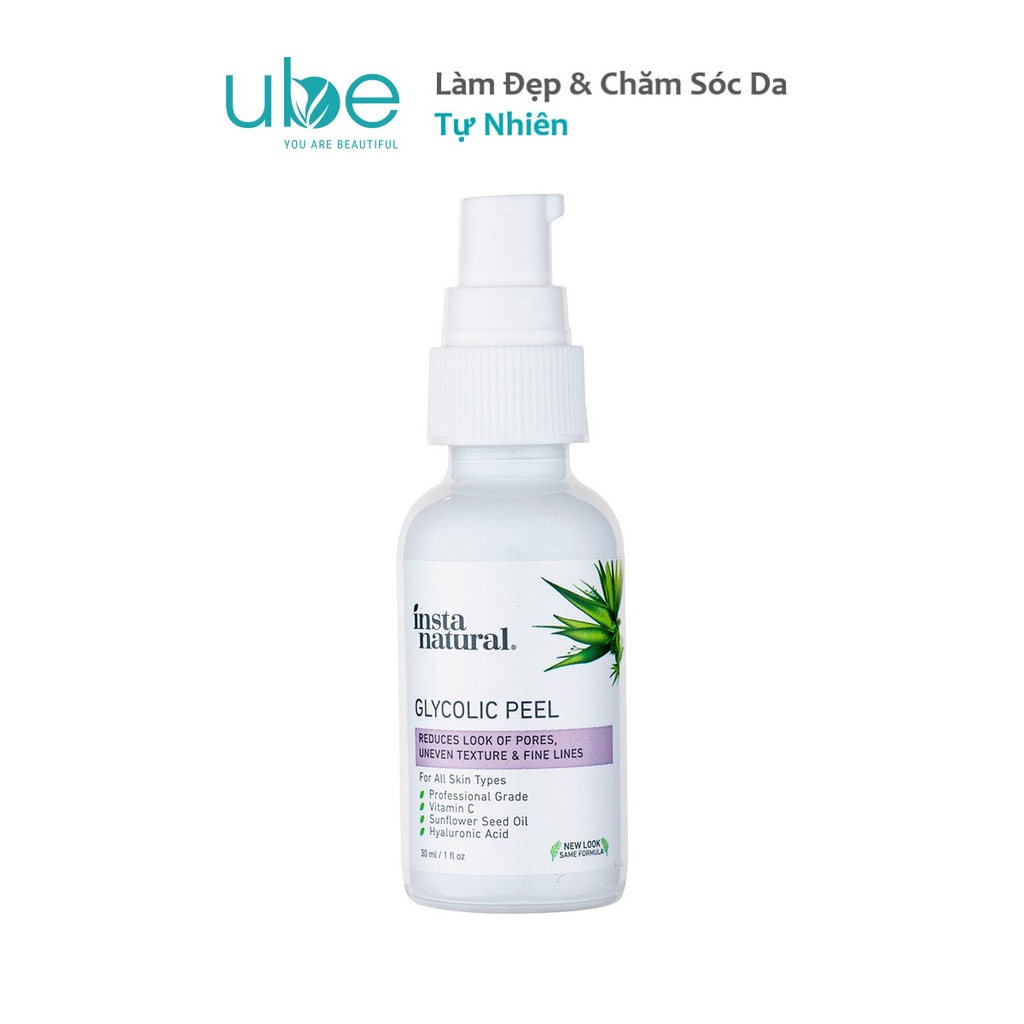 Tẩy Da Chết InstaNatural AHA Glycolic Peel 30ml (Best By T4/2022)