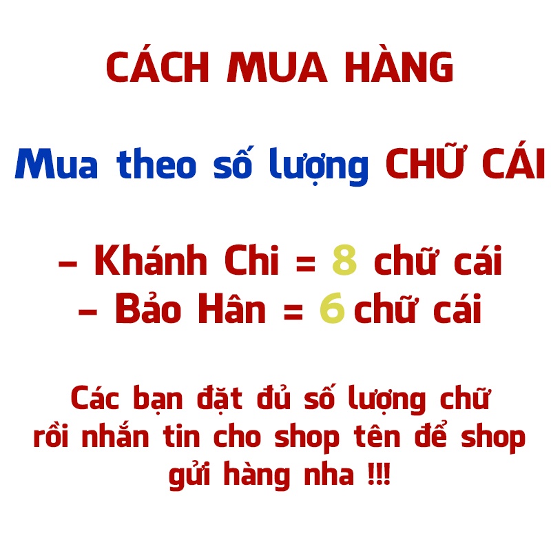 Dây chữ ghép tên có dấu, số tuổi