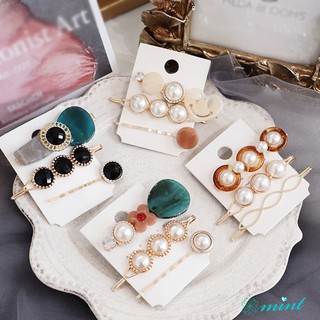 Set 3 kẹp tóc đính hạt giả ngọc trai