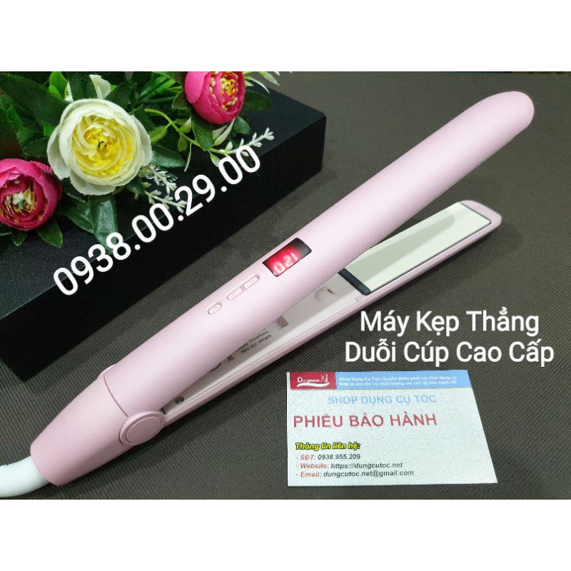 Máy Duỗi Tóc Bản Sứ Ceramic Pink Professional, Máy Kẹp Tóc Cao Cấp Bản Nhỏ.(Ảnh thật)