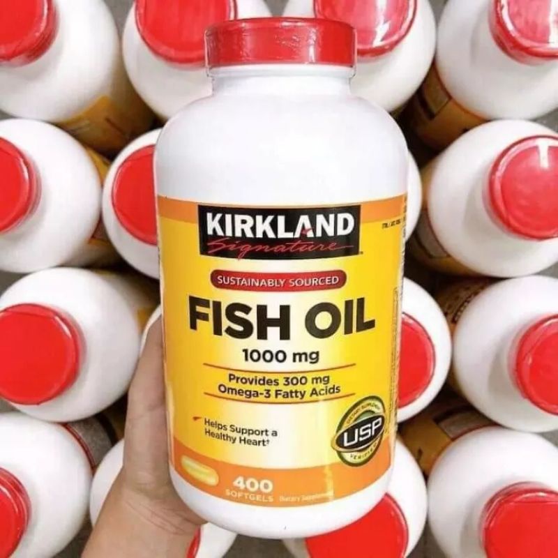 Viên uống dầu cá Kirland Fish Oil 1000mg 400 viên
