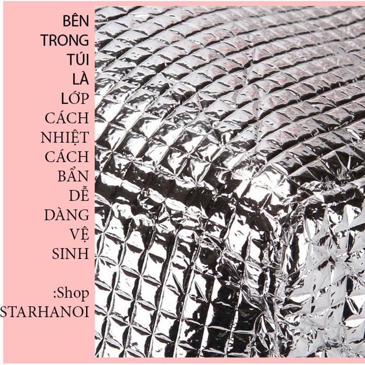 Túi giữ nhiệt đựng hộp cơm ăn trưa học sinh văn phòng hình thú hoạt hình dễ thương nhiều màu