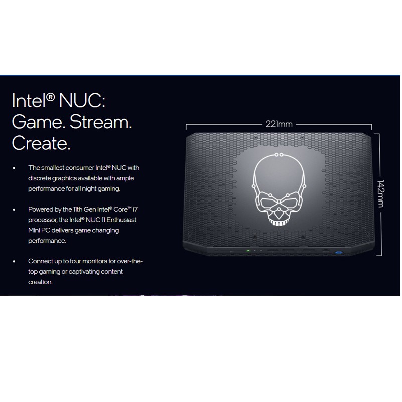 Máy tính Intel NUC 11 Phantom Canyon Enthusiast Kit MiniPC - NUC11PHKi7C ( RNUC11PHKi7C000 ) | BigBuy360 - bigbuy360.vn