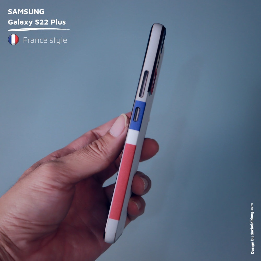 Miếng dán skin France Style cho Samsung S22+ Plus ( skin cờ Pháp )