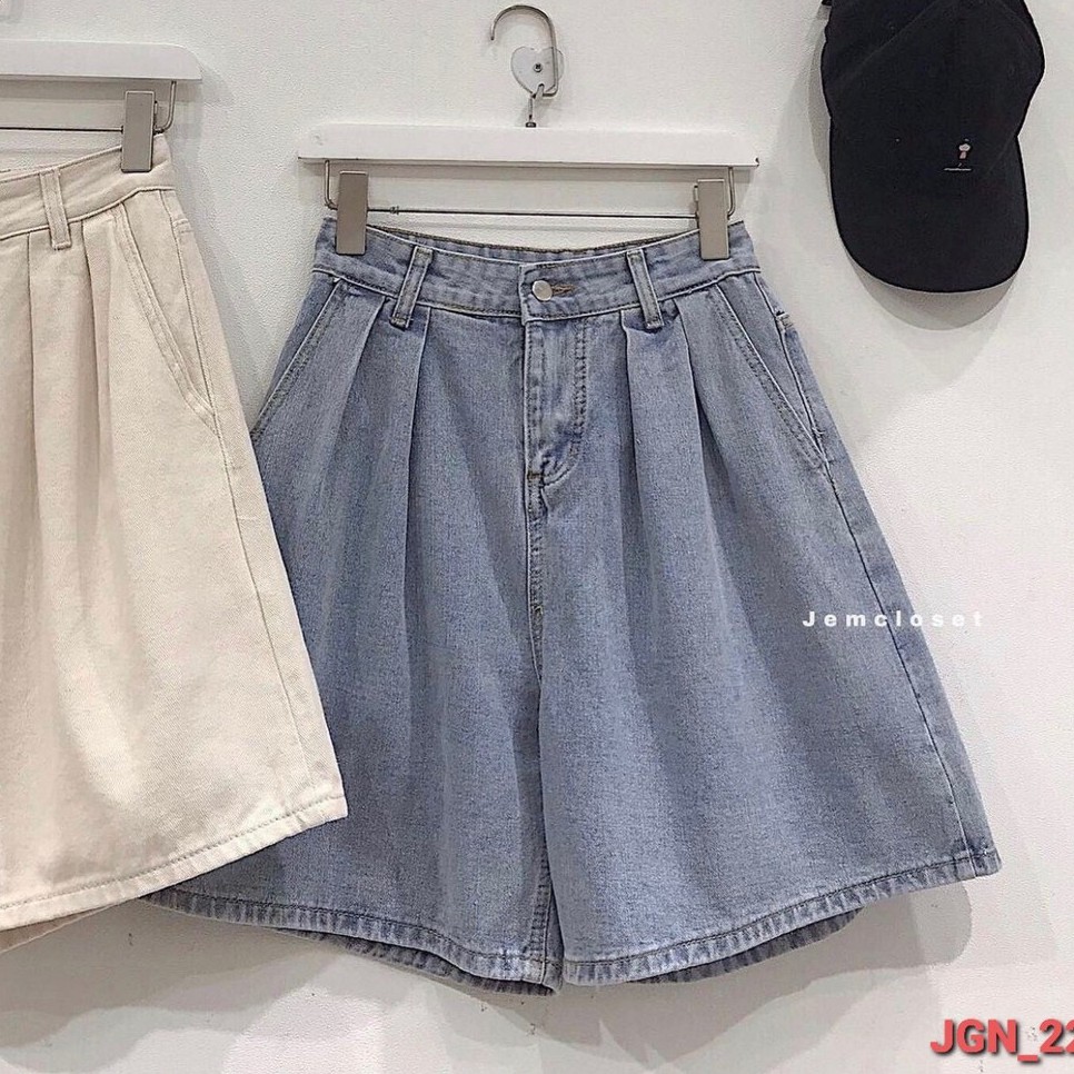 Quần Short Jeans Nam Nữ Ống Rộng - Quần Sooc Ống Rộng Nam Nữ Ulzzang Q44