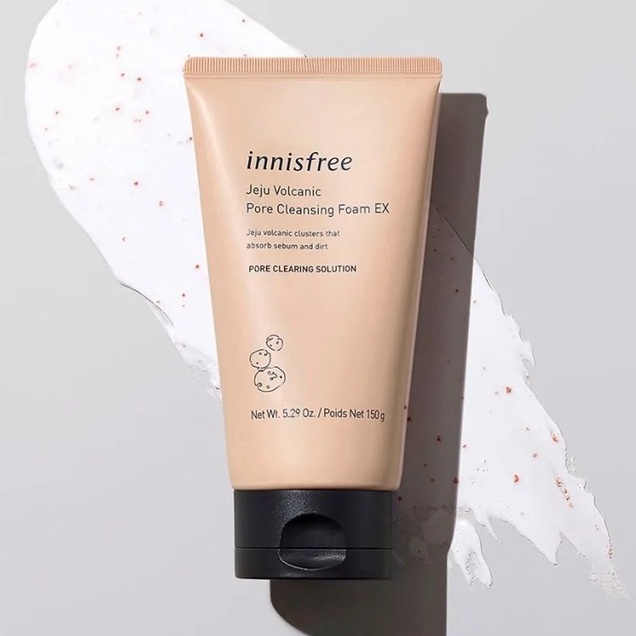 Sữa Rửa Mặt Innisfree Tro Núi Lửa Hàn Quốc Volcanic Pore BHA Cleansing Foam 150g Kiểm Soát Dầu Nhờn Cho Da Dầu Ngừa Mụn