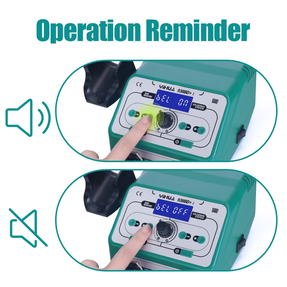 Trạm Hàn Khí Nóng YIHUA 938BD + - I 740W BGA