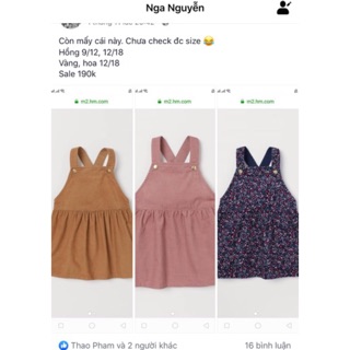 Váy yếm bé gái HM