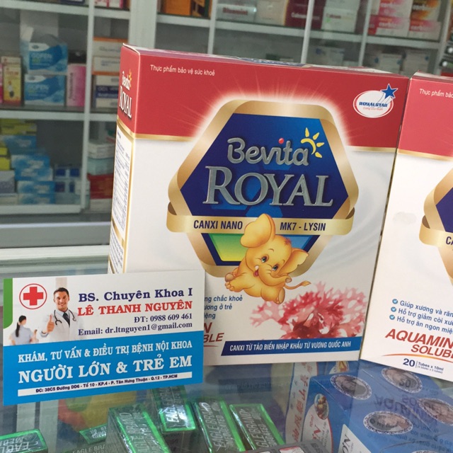 Combo sản phẩm Bevita ROYAL-siro bổ sung canxi nano cho bé