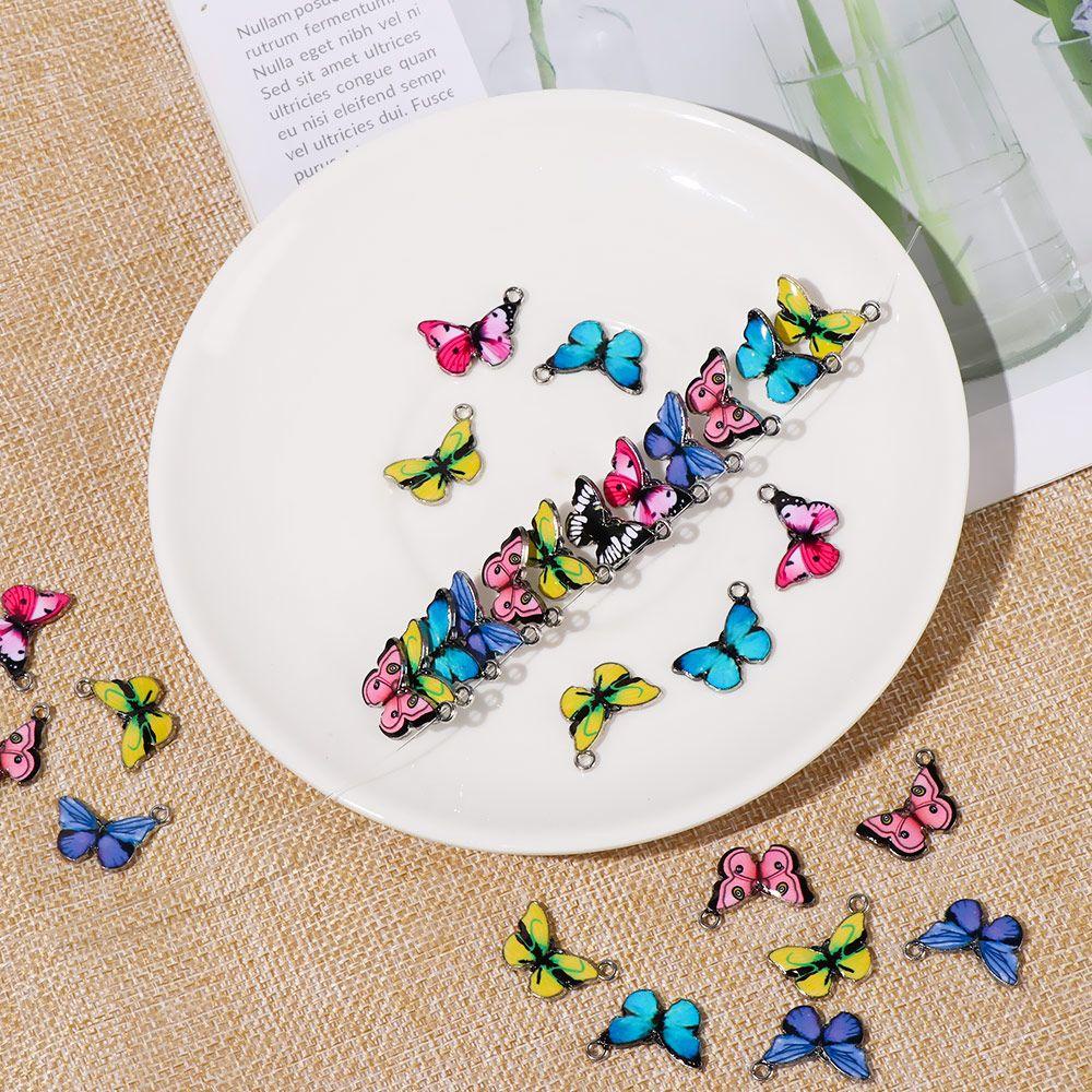 Set 10 Mặt Dây Chuyền Hình Bướm Dễ Thương Làm Đồ Thủ Công DIY