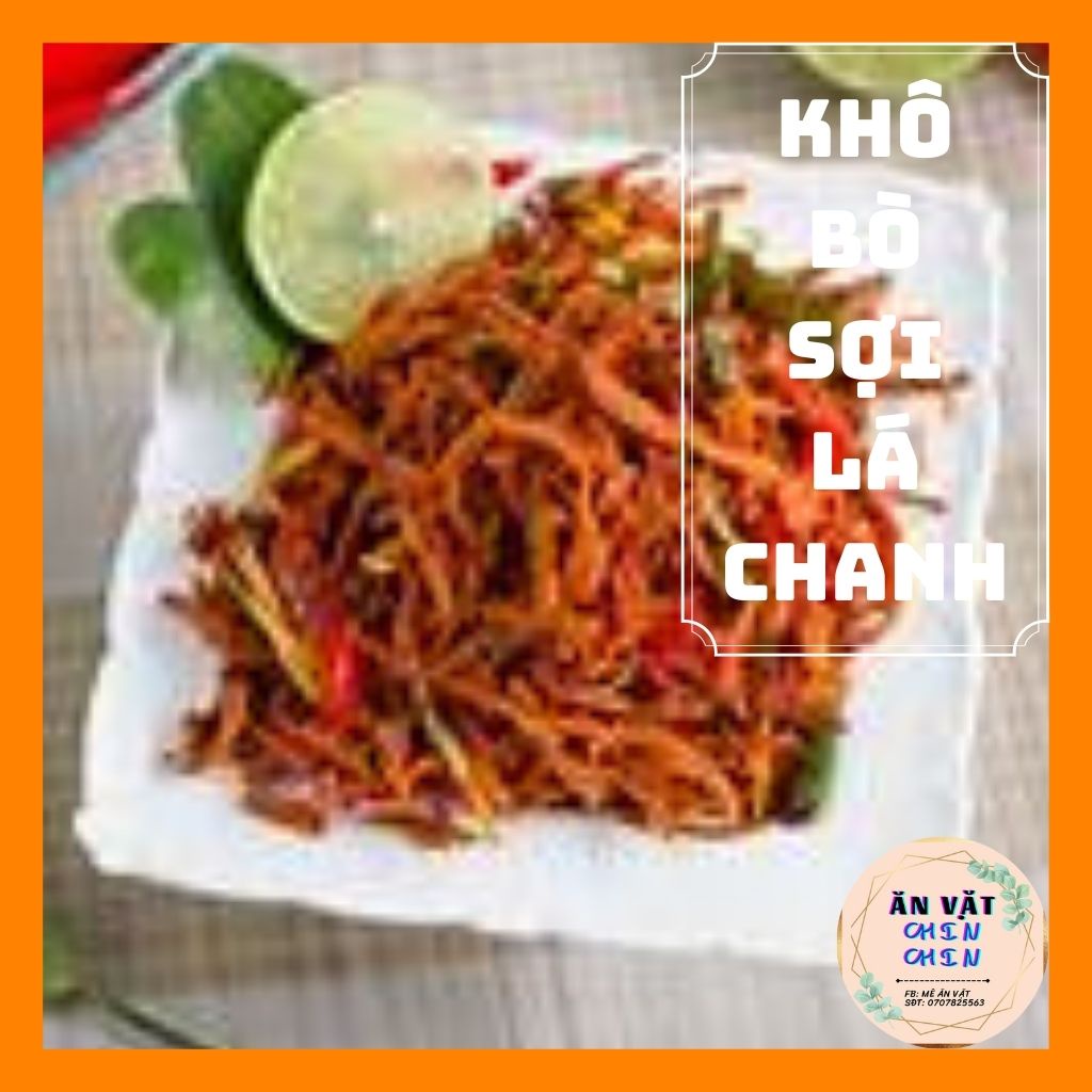 Khô bò xé sợi lá chanh lon 300g, đậm đà, đảm bảo chất lượng - ĂN VẶT CHIN CHIN. | BigBuy360 - bigbuy360.vn