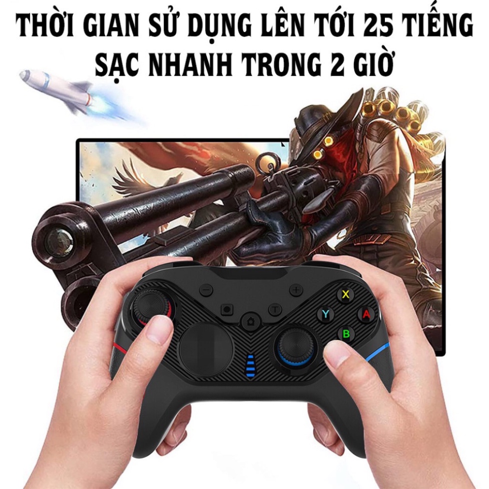 SIÊU PHẨMTay cầm chơi game PC Laptop, PS3, Điện Thoại, TV Android Box - Tay cầm không dây 850 USB Wifi 2.4G