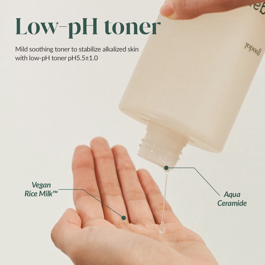 Toner dưỡng ẩm sáng da thuần chay chiết xuất sữa gạo Goodal Vegan Rice Milk Moisturizing toner 250ml