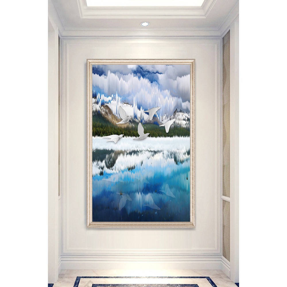 In hình ép gỗ Laminate TRANH HÀNH LANG TRUNG QUỐC - Mẫu 39 (50x75, 60x90, 70x110). In ảnh theo yêu cầu