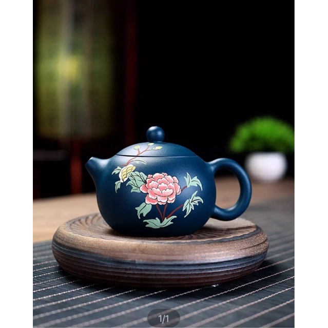 Ấm tử sa Nghi Hưng Hoa Mẫu Đơn (Thiên Thanh Nê)