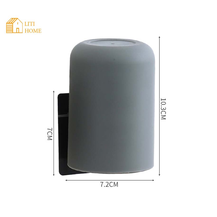 Set cốc đánh răng và miếng dán đỡ bàn chải đánh răng - Đồ gia dụng