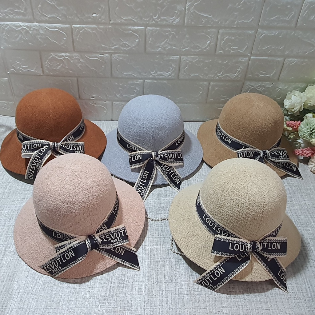 Nón đi biển đi chơi vành nhỏ thắt nơ xinh