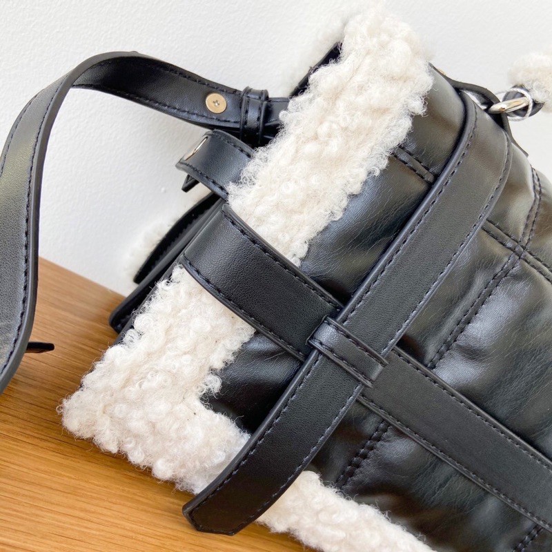 Túi xách da trần bông ZR . Ảnh thật