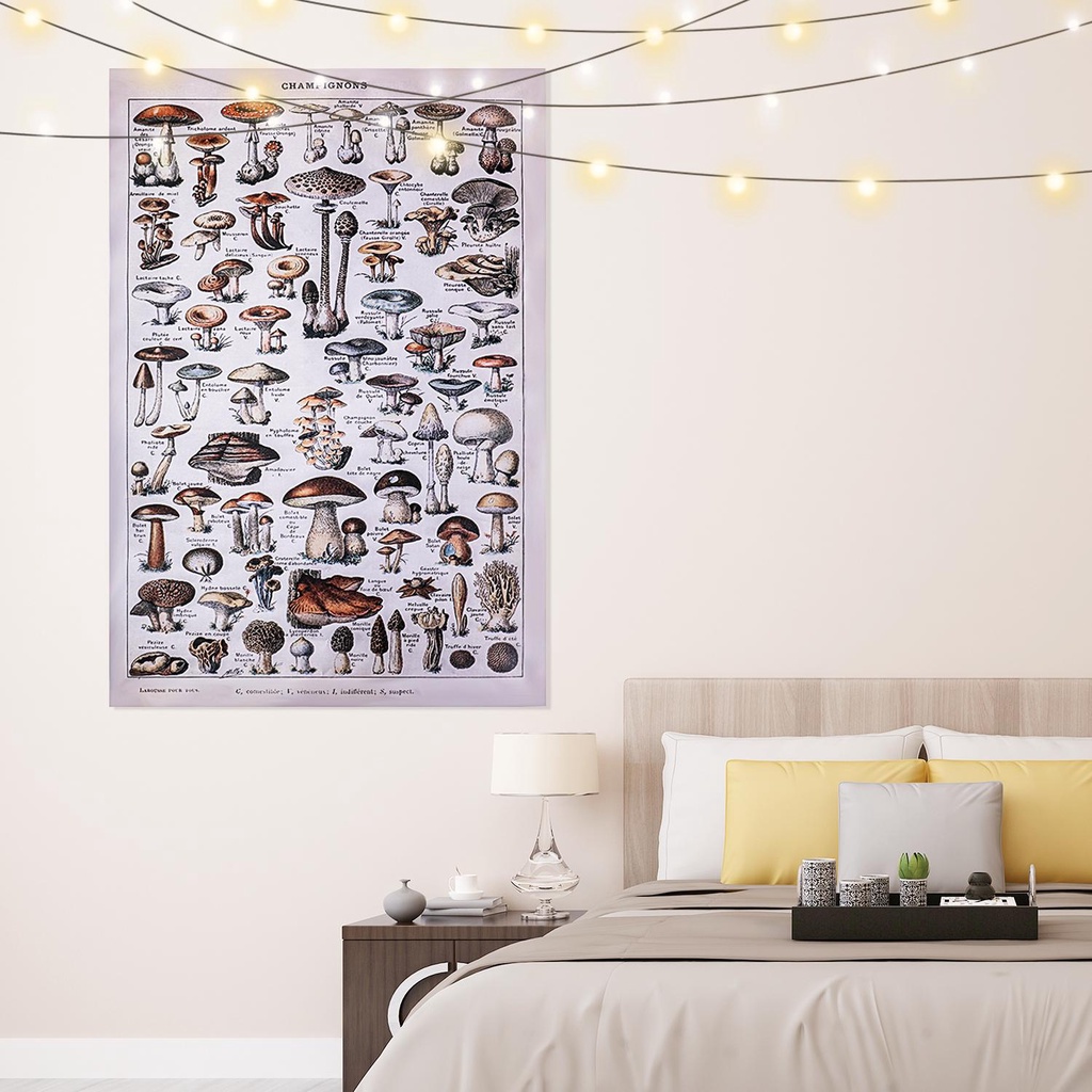 KUNHEV Thảm Treo Tường Họa Tiết Hoa Mẫu Đơn Phong Cách Vintage