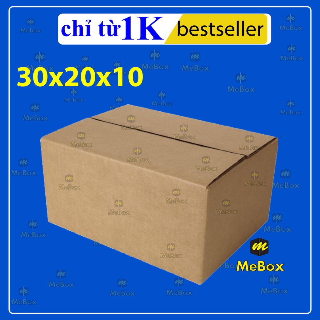 thùng carton đựng giày 30x20x10 cứng cáp