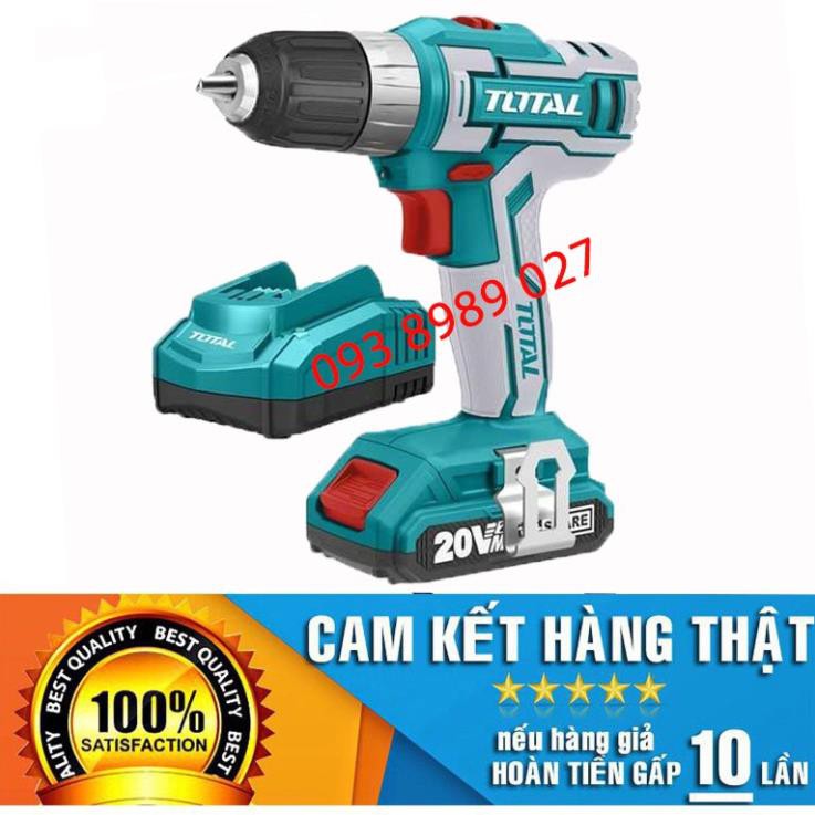 MÁY KHOAN VẶN VÍT DÙNG PIN LI-ON TOTAL 20V ( 1 PIN )