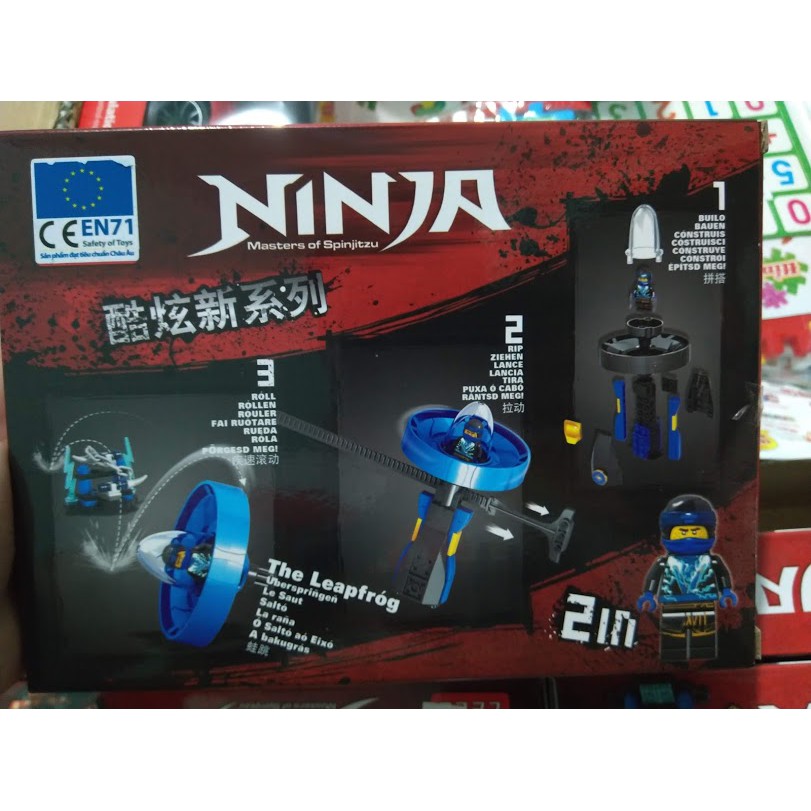Đồ chơi lắp ráp Ninja vòng quay vô cực tia lửa xanh