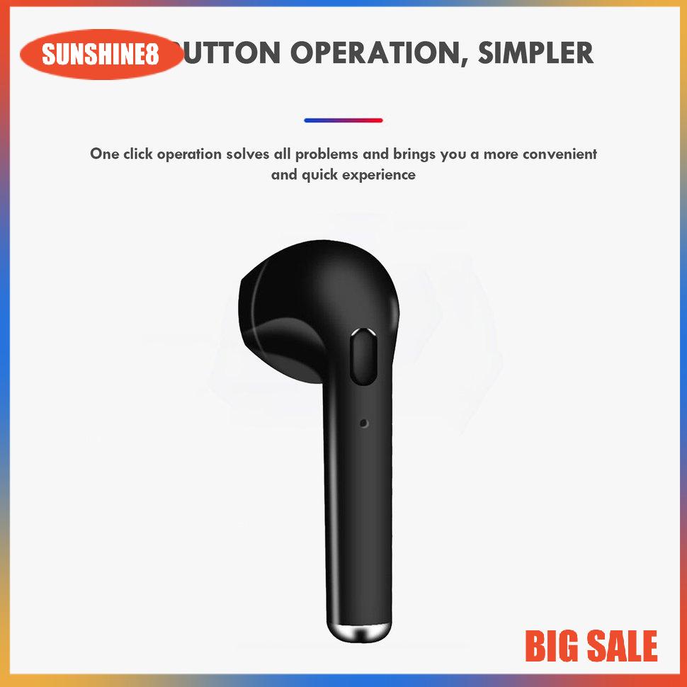 【SUN】Wireless Headphones I7 One-Click Control Intelligent Voice System Motion