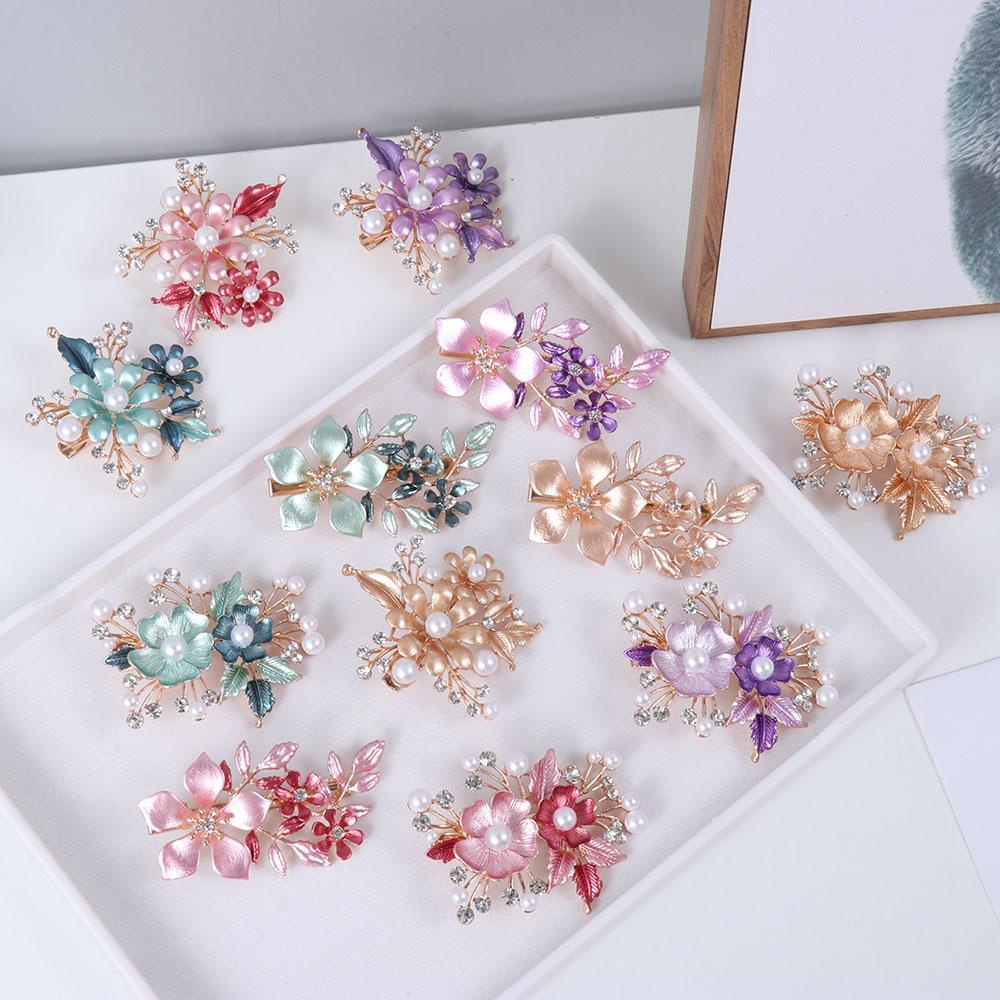 Kẹp Tóc Hoa Bằng Hợp Kim|Trâm Cài Tóc Cô Dâu Đính Đá Sang Trọng