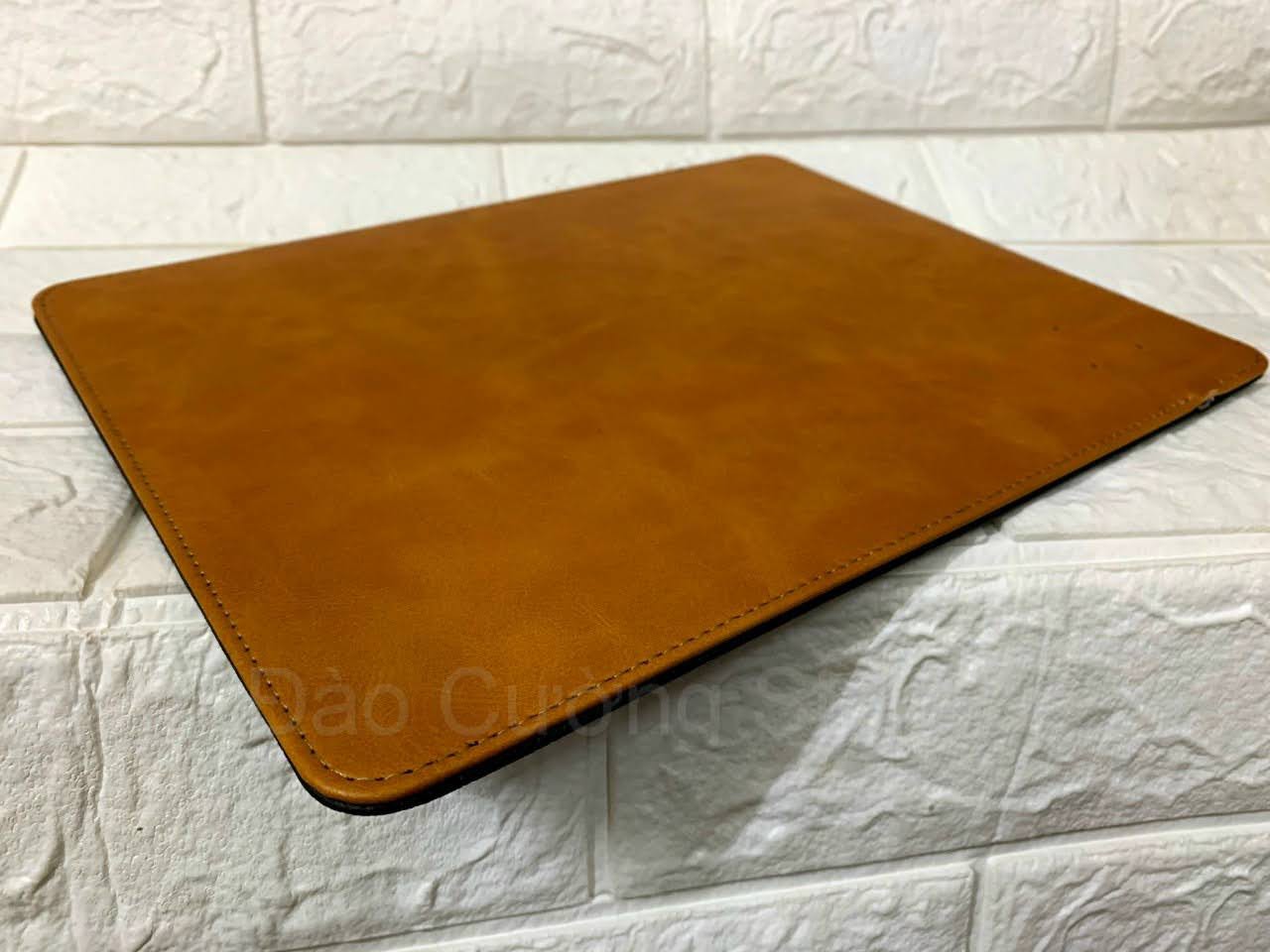 Lót chuột da kiêm sạc không dây điện thoại - phong cách Retro Leather tấm thảm di chuột êm ái sang xịn chất lượng cao