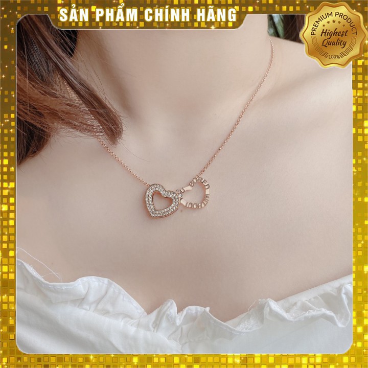 [CHÍNH HÃNG] Dây Chuyền Swarovski Admiration Heart Necklace, White, Rose-Gold Tone Plated