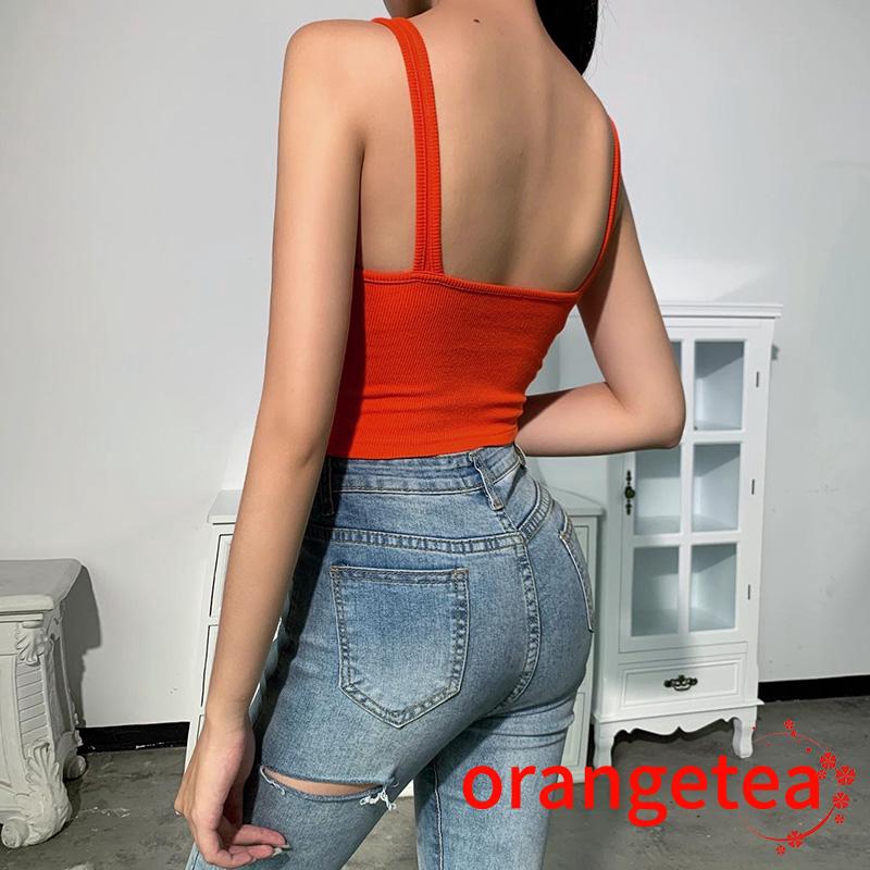 Áo Croptop Sát Nách Cổ Chữ V Quyến Rũ Thời Trang Cho Nữ