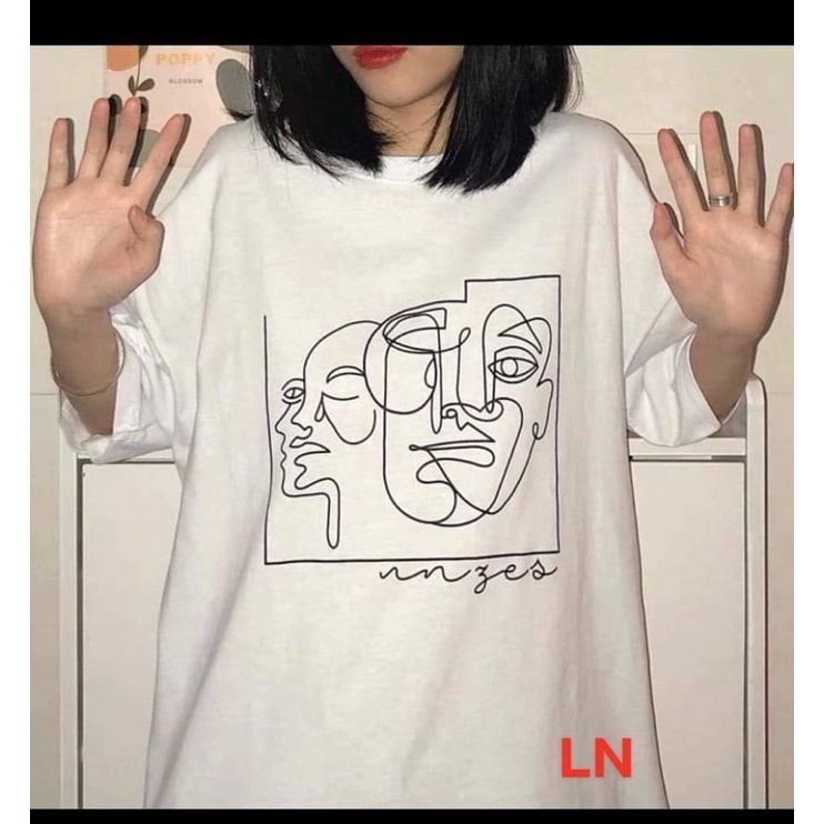 Áo phông 2 mặt người ô vuông TH6