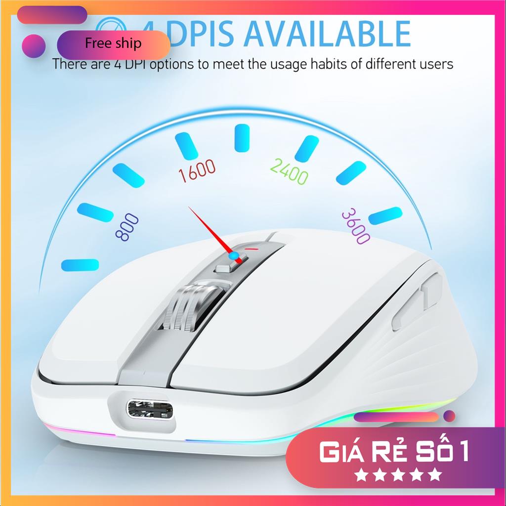 CHUỘT BLUETOOTH WIRELESS FMOUSE M303 THỜI TRANG - CHỐNG ỒN - PIN SẠC MSP53005