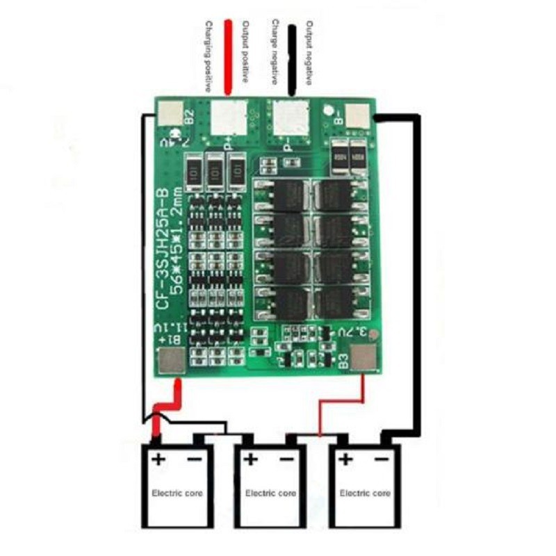 Mạch sạc xả và bảo vệ pin 3S 25A HX-3S-FL25A-A _M942