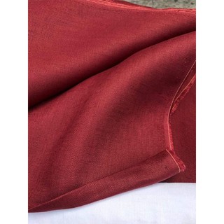 vải linen tưng dầy vừa màu đỏ bã trầu!