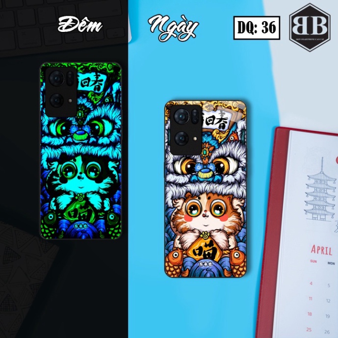 Ốp lưng kính Dạ Quang RENO 7 PRO 5G phát sáng trong đêm đủ các mẫu hot hit