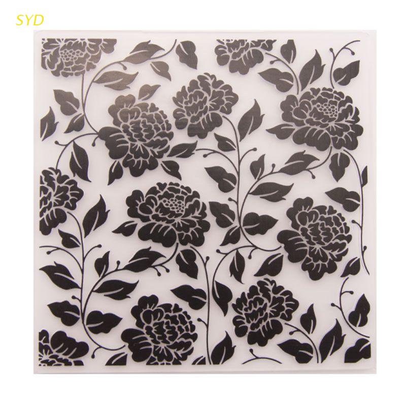 Khuôn Thẻ Giấy Dập Nổi Họa Tiết Hoa Dùng Trang Trí Sổ Tay DIY