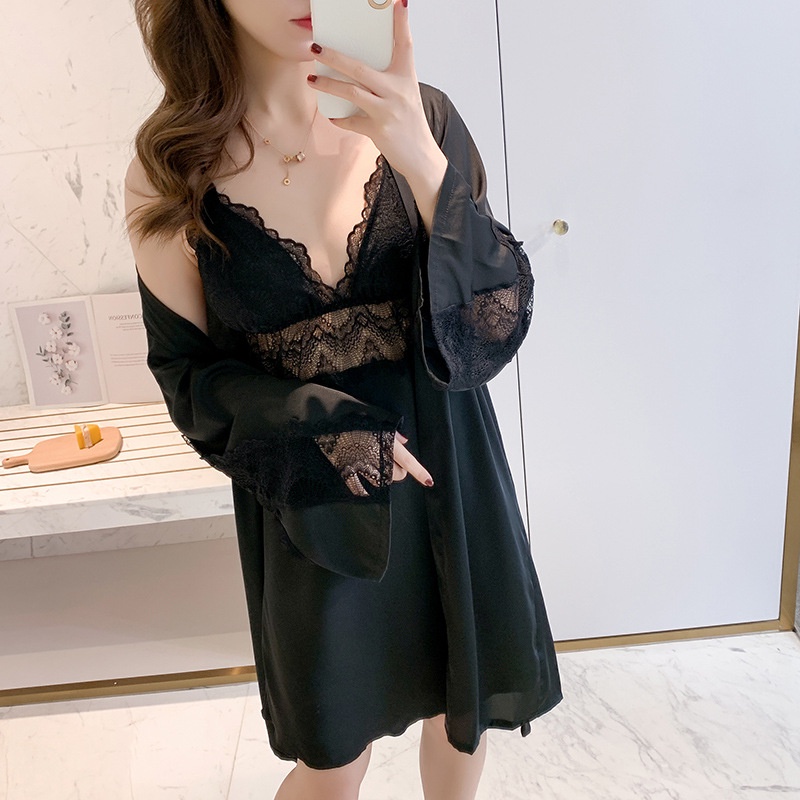 Vee-áo Choàng Ngủ Lụa Cao Cấp 80803 / Sesingan / kimono | BigBuy360 - bigbuy360.vn