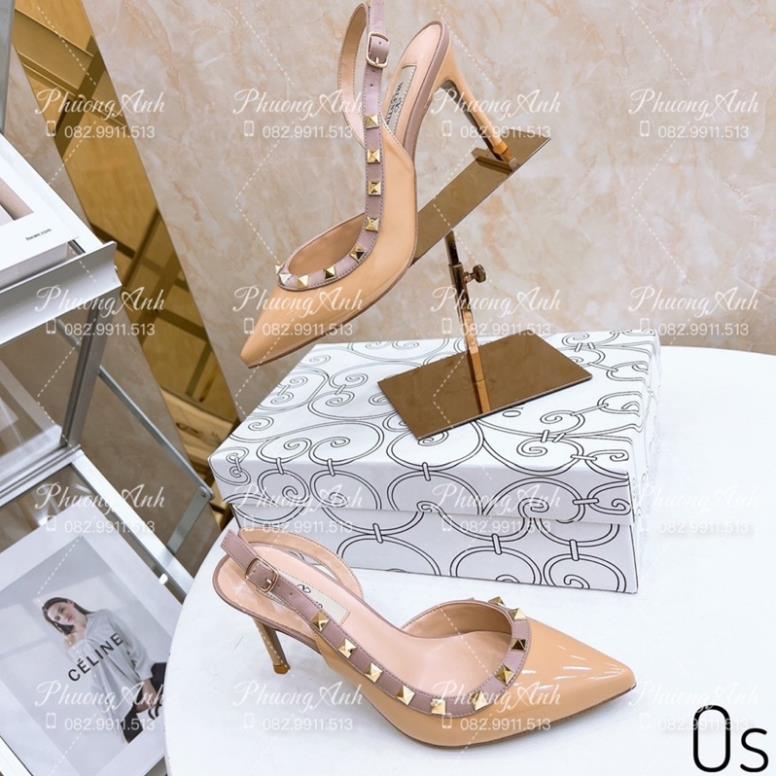 Sandal Valentino 2 Màu Đen Kem Full Size 35-38