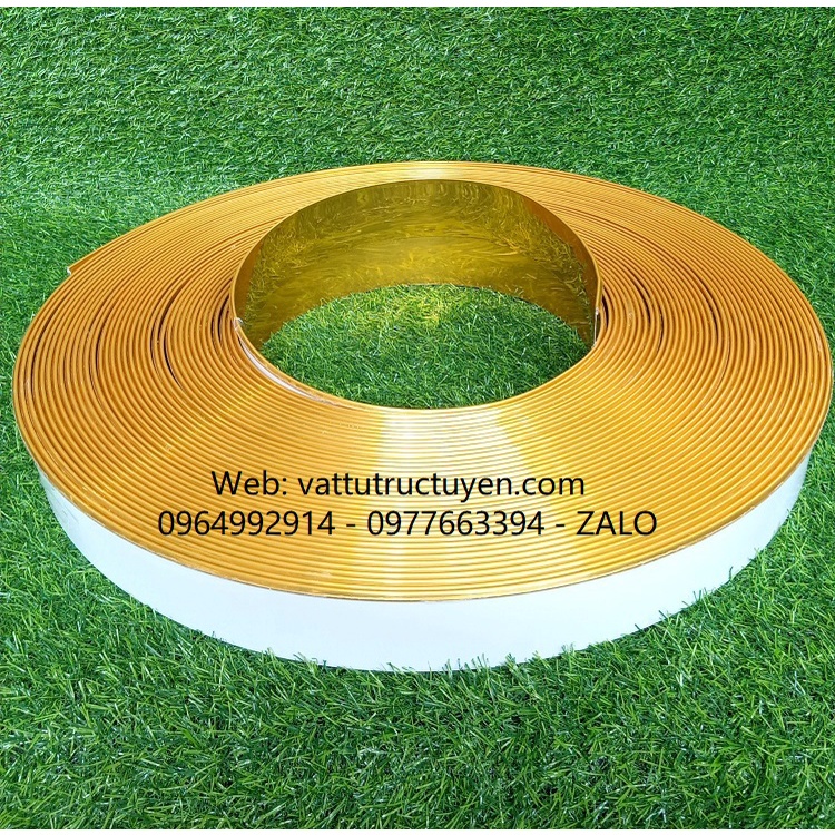 Nhôm uốn chân chữ vàng gương 4cm 6cm 1 gờ