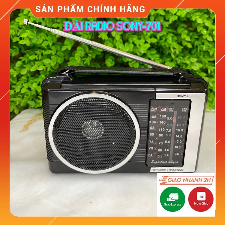 Đài Radio SONY SW-701 Cao Cấp. Nghe Đài FM, Kết Nối Mọi Tần Số, Độ Bền Cao, Dễ Dàng Sử Dụng. Bảo Hành 12 Tháng