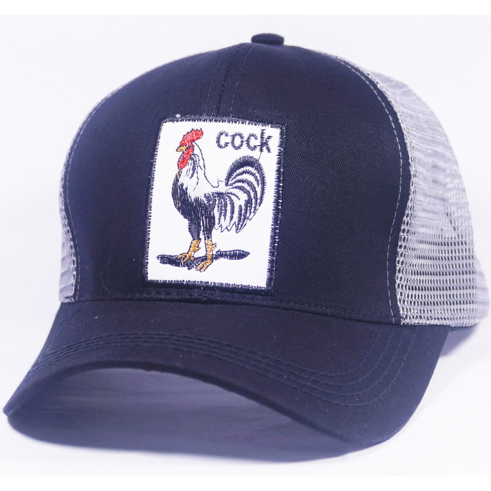 Nón kết lưới thêu hình con gà COOK cao cấp, khóa nhựa - Kiểu dáng thời trang cá tính thích hợp cho mọi người