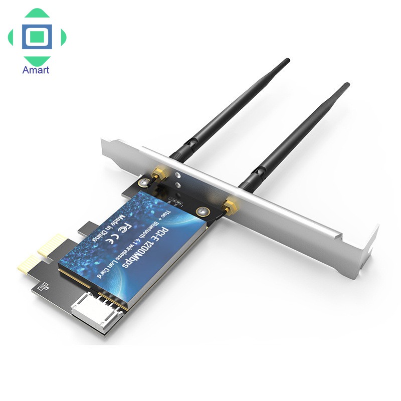 AM EDUP 1200Mbps PCI-E WiFi Wireless Card Adapter Bluetooth 4.1 for Desktop PC