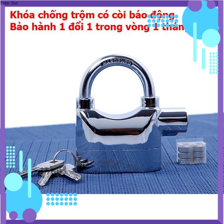 Khóa Chống Trộm, Khóa Cửa, Xe Máy, Tủ Cho Gia Đình Có Còi Hú Báo Động, Chống Cắt An Toàn Tuyệt Đối - Aha-mart