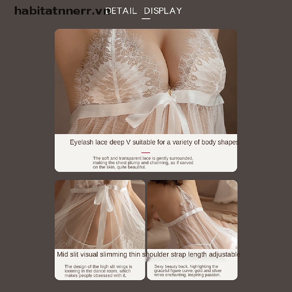Bộ đồ ngủ vải ren trong suốt gợi cảm cho nữ
 | BigBuy360 - bigbuy360.vn