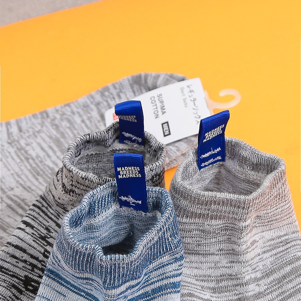 Tất cổ ngắn Uni, Tất lười cao cấp. Công nghệ Cotton dệt kim giúp mang lại thoải mái và thoáng mát cho đôi chân